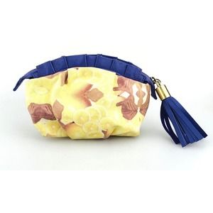 Miss Albright Pouch Lemon Print Canvas Purple Tassel Anthropologie